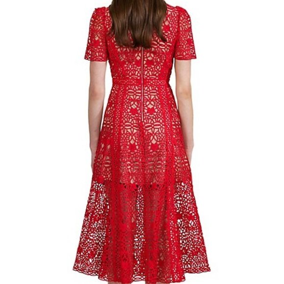 Self Portrait Guipure Lace Midi Dress - Picture 8 of 9